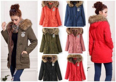 Fur Hooded Winter Coat Women