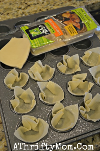 How to make baked Wonton Cups, Quick and Easy, Baked Wonton Cups, fill them with all sorts of things