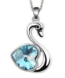 Jewelry ideas for valentines day, FREE shipping  swanheart necklace