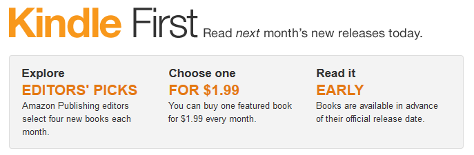Kindle First Books