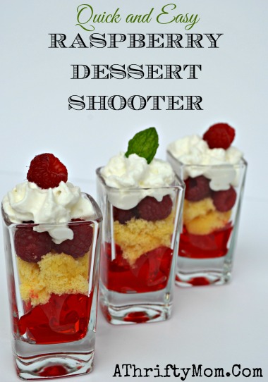 Raspberry dessert shooters, quick and easy recipe, Party recipes, dessert recipes. SO EASY TO MAKE, even a kid would make these ,