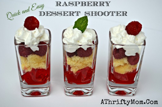 Raspberry dessert shooters, quick and easy recipe, Party recipes, dessert recipes. SO EASY TO MAKE, even a kid would make these