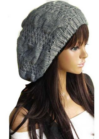 Slouch Beanie for Women Grey