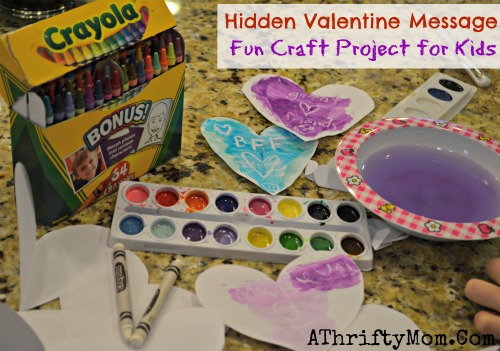 Valentine note with a hidden message, fun craft idea for kids