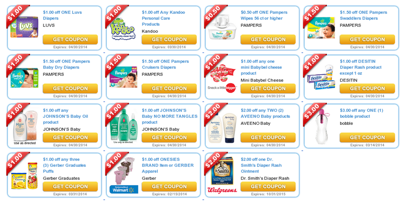 baby coupons to save you money on the things you need