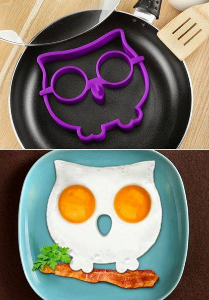 breakfast, FUNNY SIDE UP pan, Owl Eggs.... I WANT ONE!