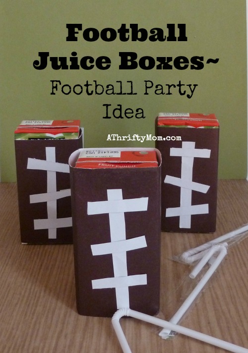 Football Juice Boxes ~ Football Party Idea
