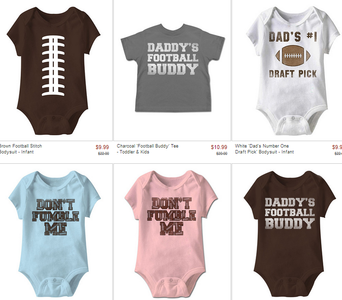 football onesie for babies, football gift ideas