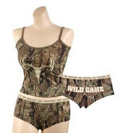 hunting gift idea camo tank and undies