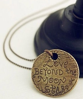 love beyond the moon ans stars necklace