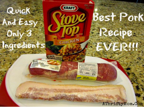 stove top stuffed pork loin, SUPER easy recipe only need 3 things to make it and it is amazing!