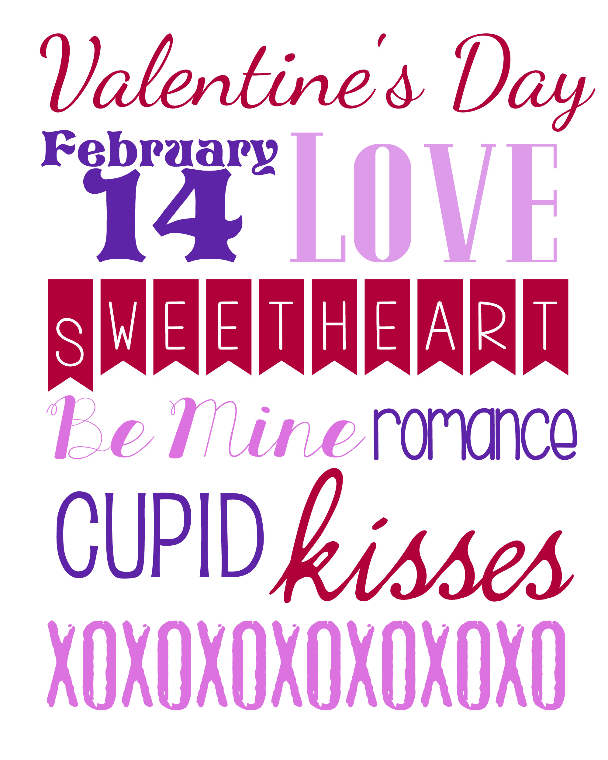 valentine's day printable, #valentinesday, #printable, #subwayart, #freeprintable, #thriftydecor, #thriftyvalentinesday