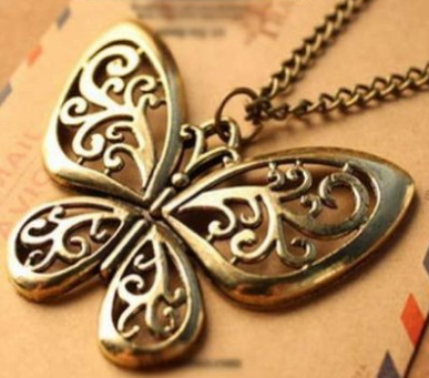 valentines gift ideas  butterfly necklace