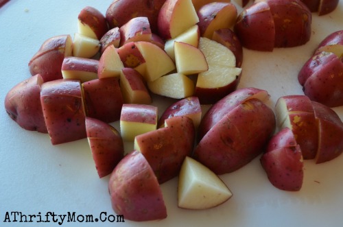 Bacon and Garlic Red Potatoes, easy recipe that turns out AMAZING everytime. #Sidedish #Veggies #Potato