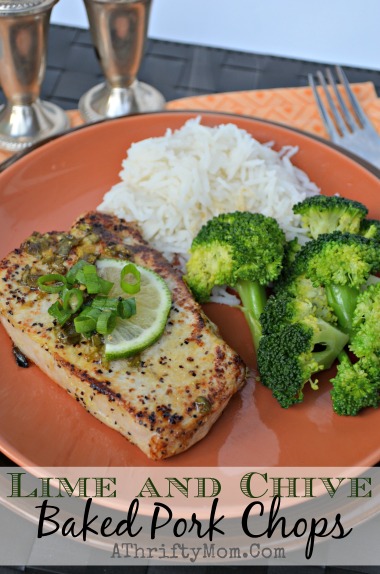 Baked Pork Chops with Lime and Chive ~ Easy Pork Chop Recipe