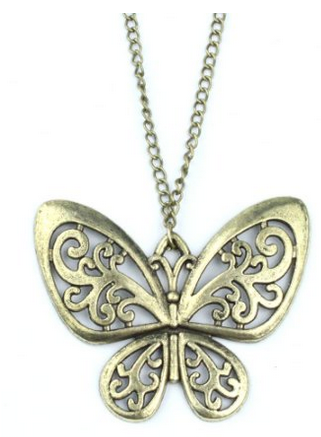 Bronze Butterfly Necklace
