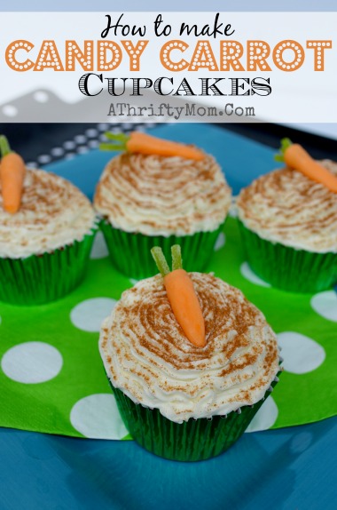 Carrot Cupcakes, perfect for Easter or Spring parties, Easter Cupcakes, #Carrots, #Cupcakes, #easter