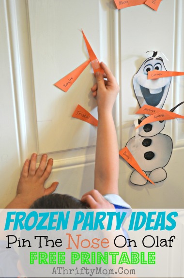 Frozen party ideas, Pin the nose on Olaf, FREE PRINTABLE #Dinsey #Frozen