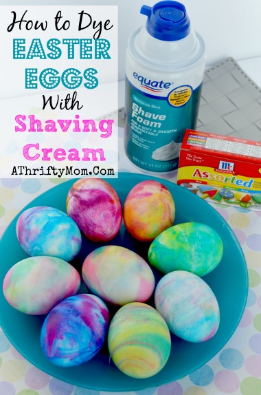 Swirl Easter Eggs ~ How to dye Easter Eggs with shaving cream