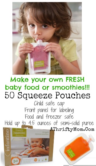 Make you own FRESH baby food or smoothies for toddlers, with these pouches #Baby, #BabyFood, #MakeYourOwnBabyFood