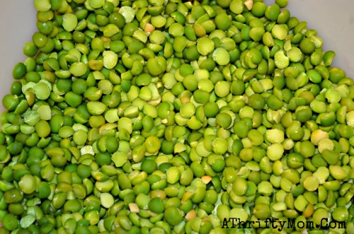 Split peas, split pea and ham soup, so easy to make and taste great.  Made with dry peas, low cost meal idea.  Hurst's Hampeas