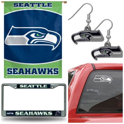 Super Bowl Champion Seattle Seahawks geal flags decals license plate