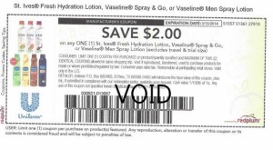 Vaseline, St. Ives Spray and Go coupon image