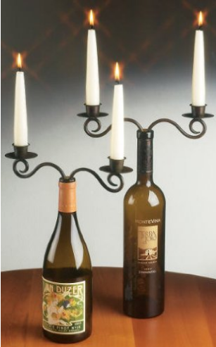 Wine bottle candles