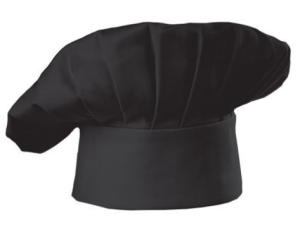 black chef hat