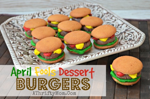 April Fools Dessert Burgers, Quick and easy dessert for APRIL FOOLS DAY #Recipe #AprilFools #Dessert #KidsRecipe