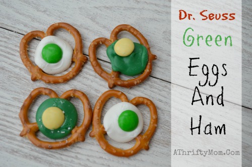 Dr. Seuss treat ideas, Green Eggs and Ham Treats #DrSeusss, #KidSnacks