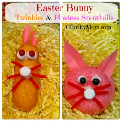 Easter Bunny from a twinkie and Snowball