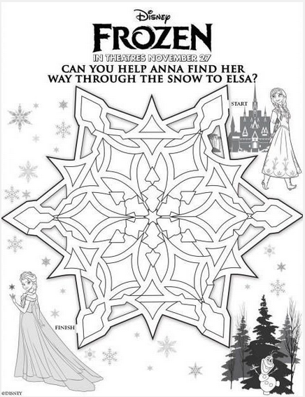 FREE frozen printable, Elsa and Anna, color sheet for FROZEN