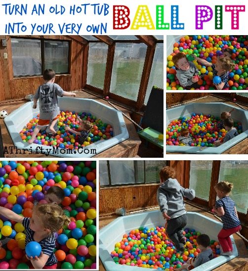 How to make your own ball pit, Turn an old hot tub into your very own BALL PIT for kids #Kids, #Play, #BallPit,