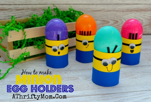 Minion Egg Holder, Easter Minions to hold your Easter Eggs. Kids Craft Quick and Easy #Minions, #Minion, #Easter, #EggHolder, #KidCrafts