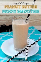 Peanut Butter Moo'd Smoothie, Copy Cat Recipe for Jamba Juice.  Peanutbutter chocolate and bananas #CopyCatRecipe, #JambaJuice, #Peanut Butter Moo'd Smoothie