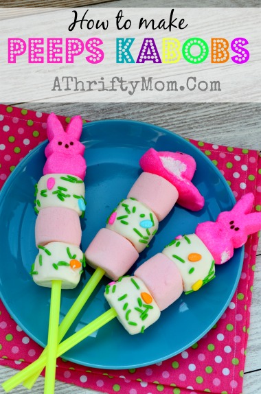 Peeps Kabobs, How to Make Peeps Kabobs and fun and easy Easter Treat, #Peeps, #Easter, #EastDessertIdeas