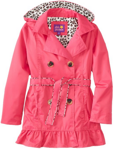 Pink Leopard Coat for Girls