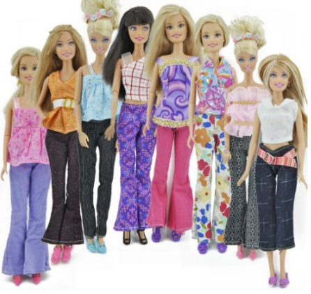 barbie clothes, great price on these.  HIDE them in easter eggs for a great NON FOOD treat for your kids on Easter