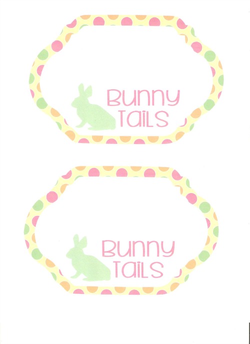 bunny tails ~ Free printable label, #Easter, #bunnytails, #easterbunny, #cottoncandy, #kidscraft, #easycraft, #easytreat, #funsnack,