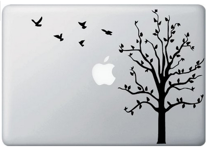 tree decal for your macbook, laptop or apple