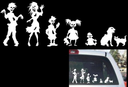zombie family decal stickers