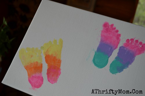Butterfly feet canvas, How to make baby feet into butterflies #BabyButterflyFeet, #Craft,