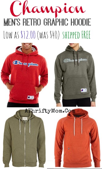 Champion Mens Hoodies HUGE mark down, low as $12 each, was $40 plus FREE shipping options.  These would be great for Teen Boys gifts #Hoodie, #sale, #Amazon, #FreeShipping