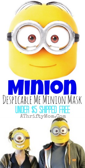 Despicable Me Minion Costume Mask under five dollars shipped FREE, #Minions, #Minion, #kids, #GagGift, #mask #DespicableMe