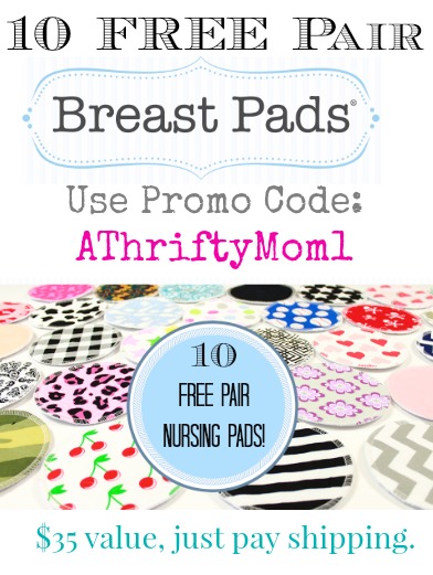 Free Reusable Breast Pads, nursing pads from breastpads.com with promo code AThriftyMom1, #FREE, #Baby, #Nursing, #BreastPads