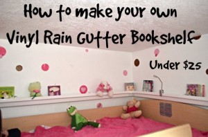Make Vinyl Rain Gutter Book shelf cheap