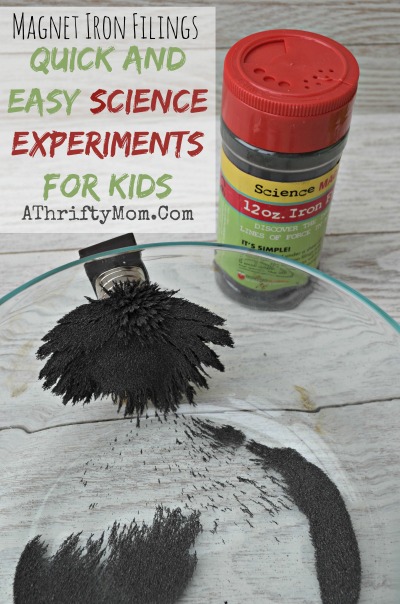 Quick and Easy Science Experiments for Kids, Iron Shavings, Magnetic Iron Filings, #Science, #Kids Science Projects, #EasyScienceProjects