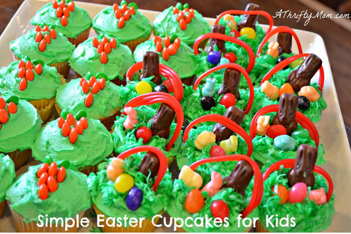 Simple Easter cupcakes for kids