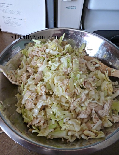 chinese chicken salad ~ easy summer meal ideas, #summermeals, #salad, #thriftymeals,#recipes, #thriftyrecipes,  #thriftyfood, #food, #recipe, #salad